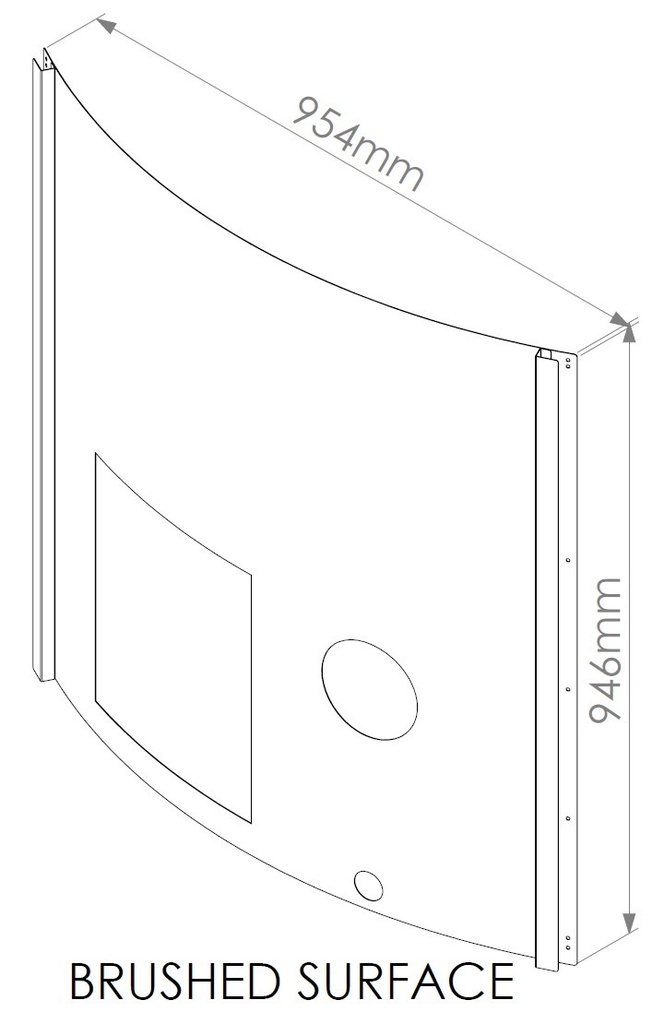 Front panel for heater Wellness Type KP 430 GRID