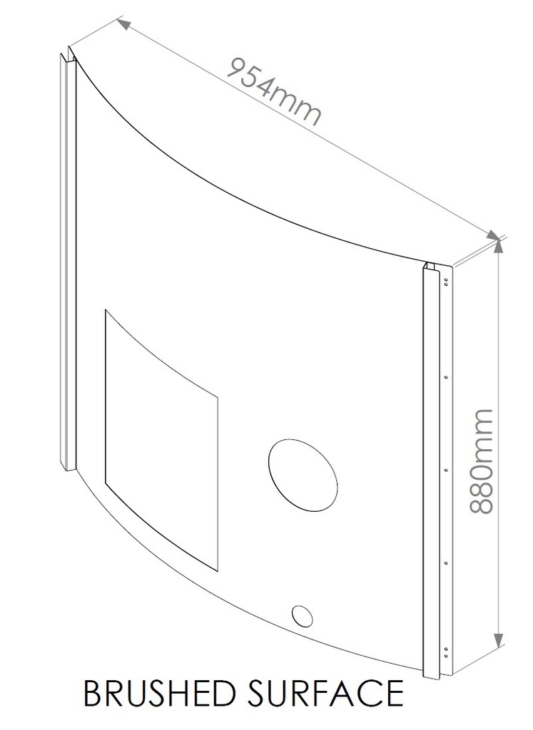 Front panel for heater Wellness type E 430 GRID