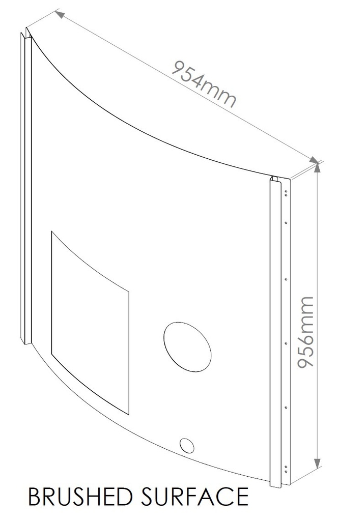 Priekinė skarda Wellness krosnelei Delux kubilui Tipas MM 430 GRID 956mm