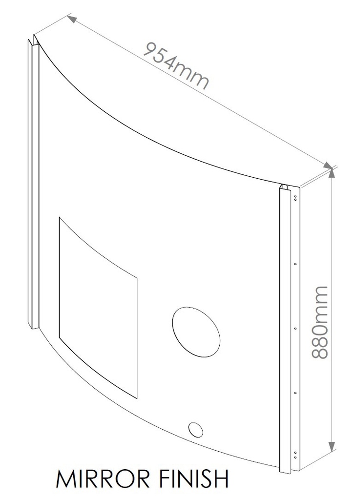 Priekinė skarda Wellness krosnelei 880mm 430 BA+PVC