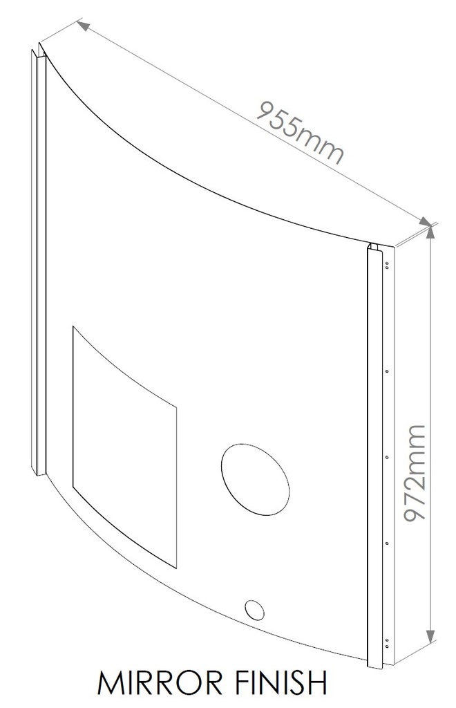 Front panel for heater Wellness Type MG 430 BA