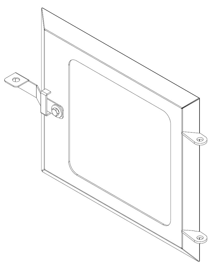 Doors for heater Fire Block with glass 430