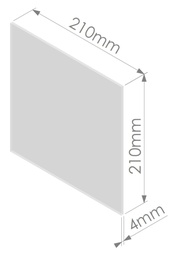 [183000001] Stiklas 4x210x210