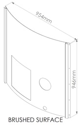 [314100005] Front panel for heater Wellness Type KP 430 GRID