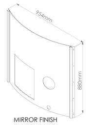 [314100010] Priekinė skarda Wellness krosnelei 880mm 430 BA+PVC