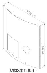 [314100013] Front panel for heater Wellness Type MG 430 BA