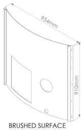 [314100017] Front panel for heater Wellness for hot tub Delux Type MM 430 GRID