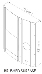 [314100018] Front panel for heater Wellness Type MJ 921x797 430 GRID